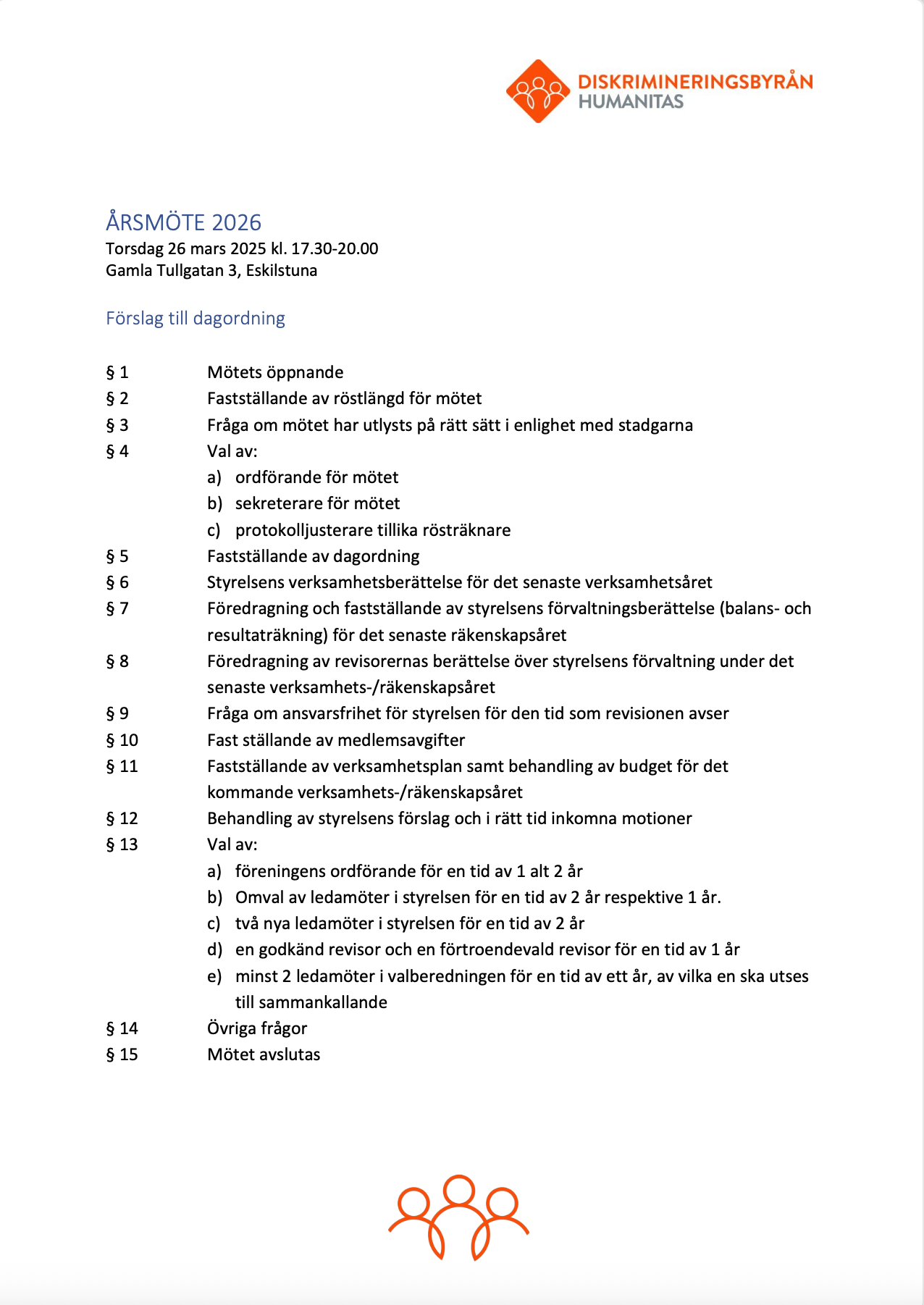 Dagordning